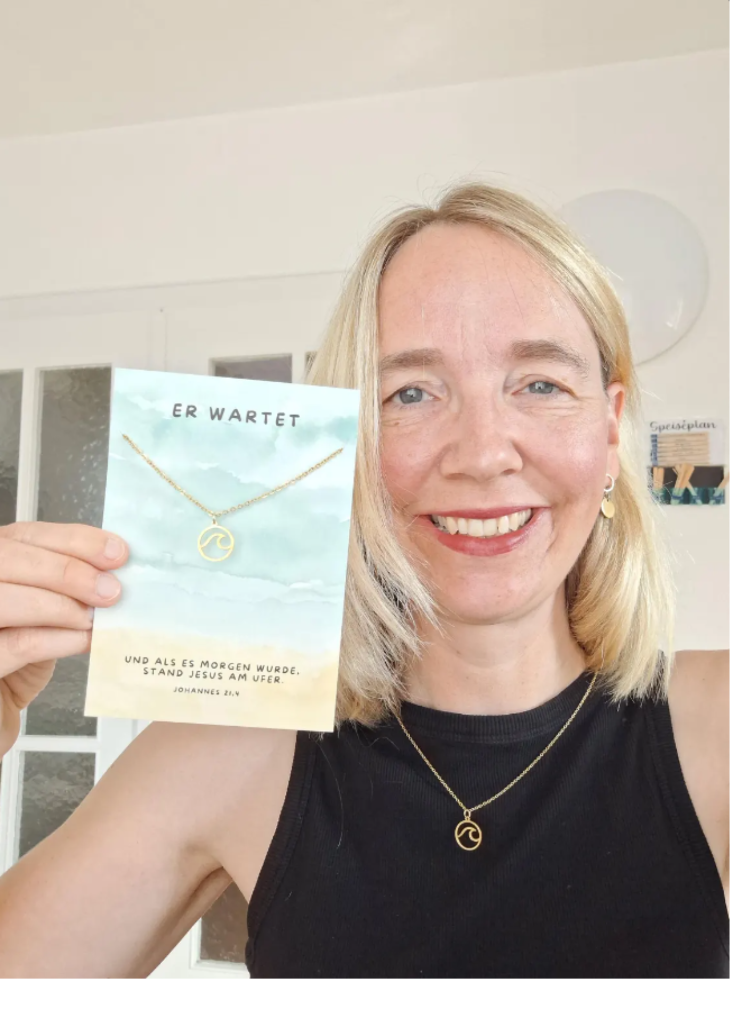 Schmuck: Halskette mit Karte - ER WARTET