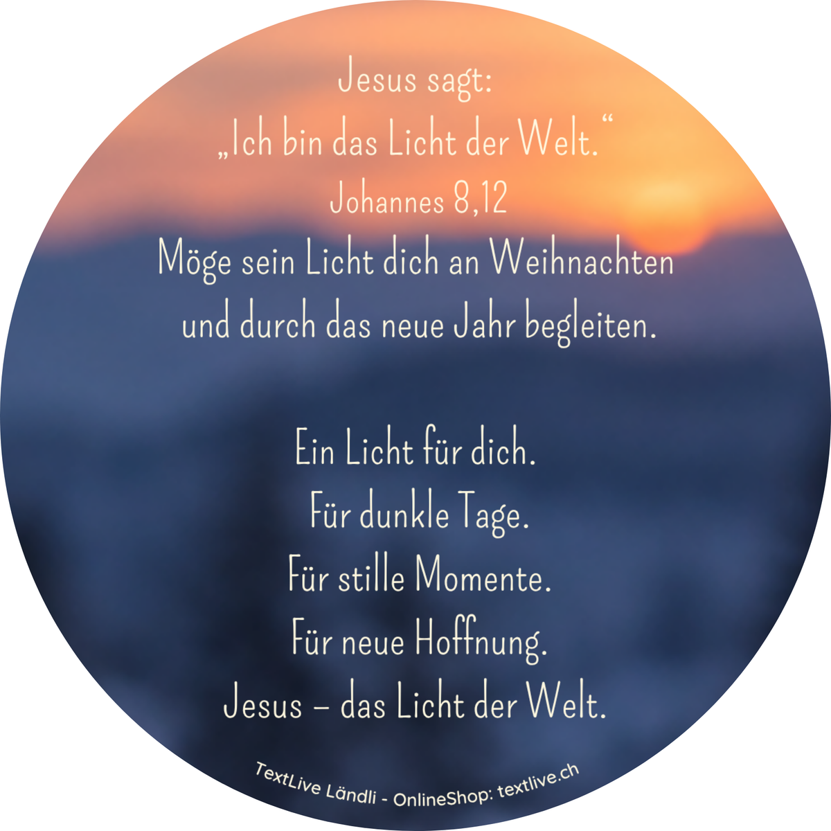 Runde Karte - Lichtvolle Momente