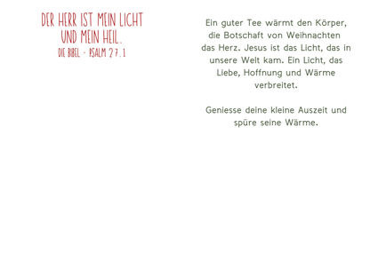Doppelkärtchen - "Wärme für dich" mit Tee