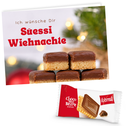 Doppelkärtchen - "Süessi Wiehnachte" mit Wernli-Guetzli