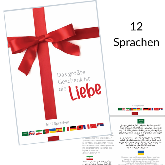 Mehrsprachiger Flyer 'Das grösste Geschenk' - 12 Sprachen