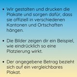 Strassenplakat - Dein Beitrag 100.- Gits Gott würkli? Frögen doch selber