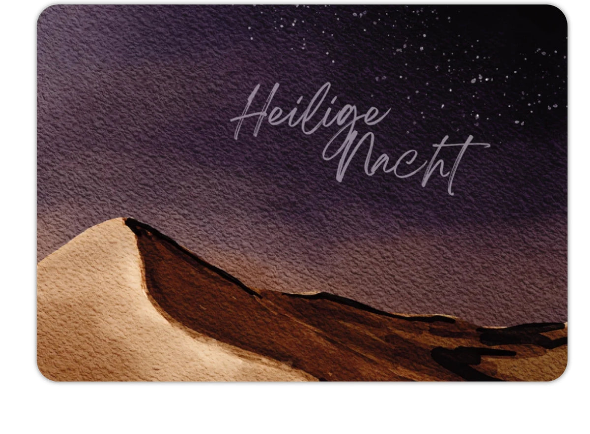 Postkarte - "Heilige Nacht" Aquarell
