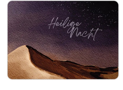 Postkarte - "Heilige Nacht" Aquarell