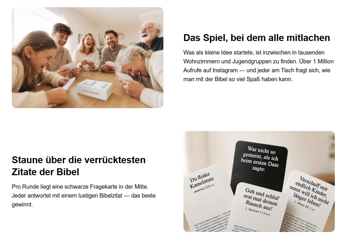 Kartenspiel - Cards for Christianity