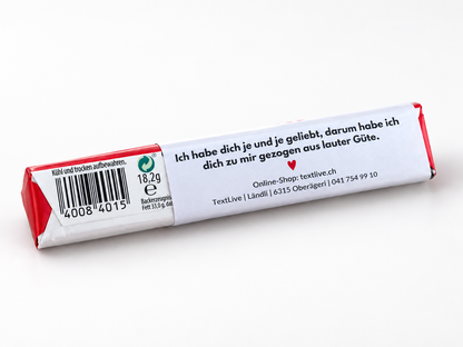 Duplo- Schokolade "du bist geliebt" - Jeremia 31.3