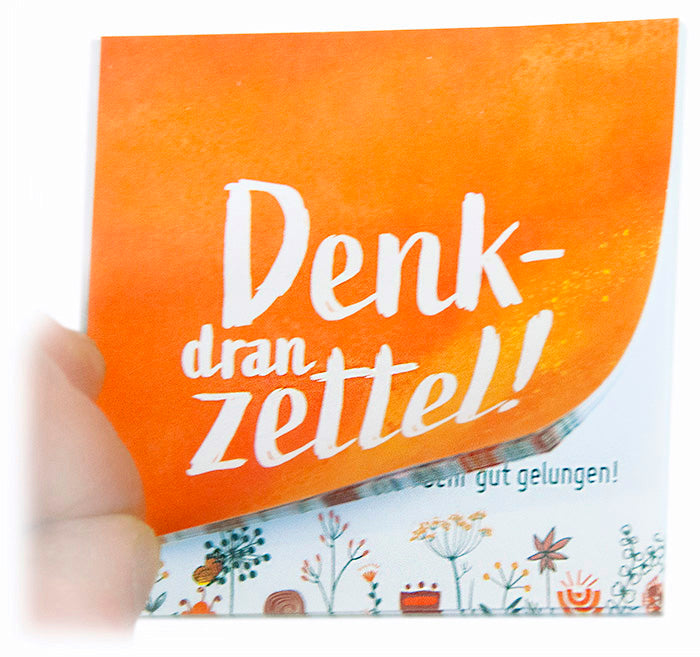 Haftnotizen-Block "Denk-dran-Zettel"
