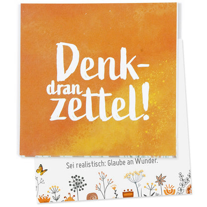 Haftnotizen-Block "Denk-dran-Zettel"