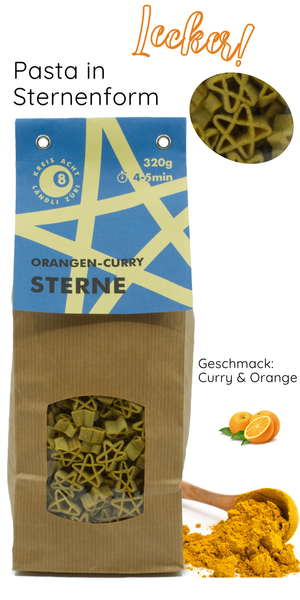 Pasta Sternen - OrangenCurry Geschmack 320g
