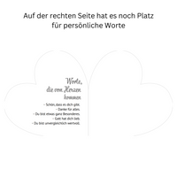 Doppelkarte  "Worte, die von Herzen kommen"