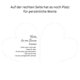 Doppelkarte  "Worte, die von Herzen kommen"
