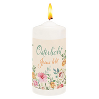 Kerze "Osterlicht - Jesus lebt"