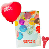 Die Doppelkarte mit Ballon "Mein bunter Luftballon" ist kreativ und ermutigt zum Weitergeben