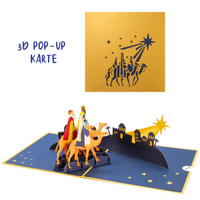 3D Pop Up Karte mit den Weisen aus dem Morgenland, WEihnachtskarte