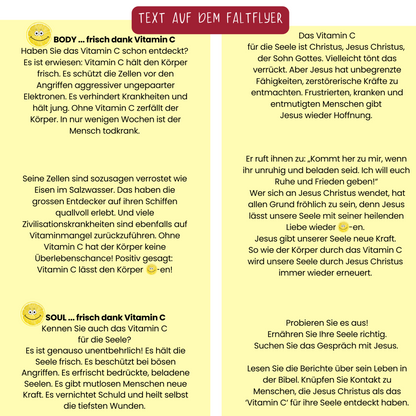 Smiley-Flyer - 'Vitamin C für Body und Soul'