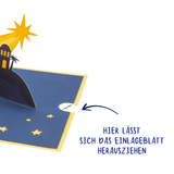 3D Pop Up Karte mit den Weisen aus dem Morgenland, Weihnachtskarte