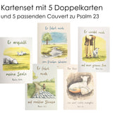 Doppelkarten Psalm 23 - 5er SET - Sabine Herold