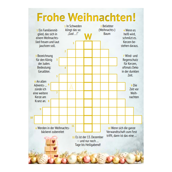 Rätselkarte - Frohe Weihnachten