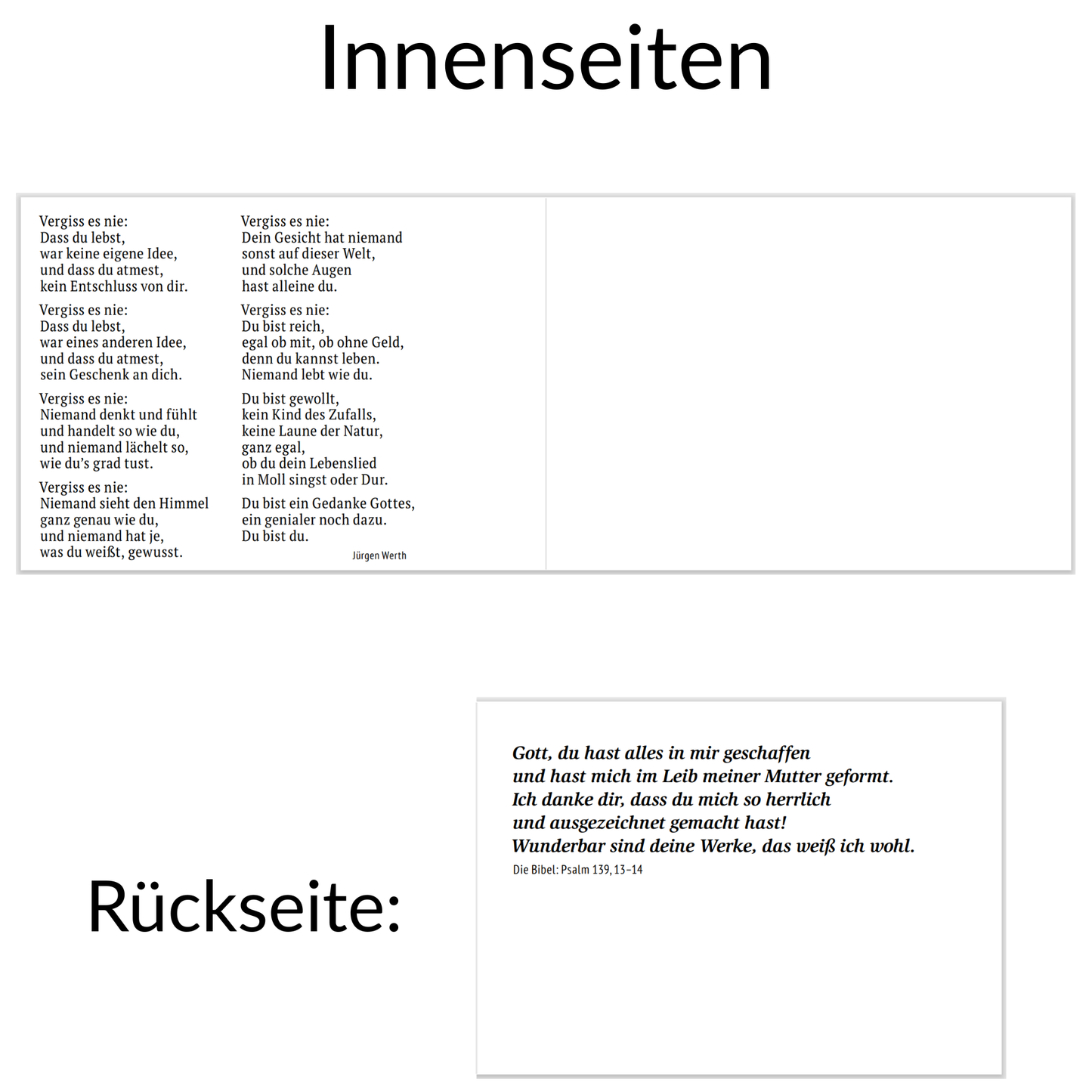 Doppelkarte - wertvoll