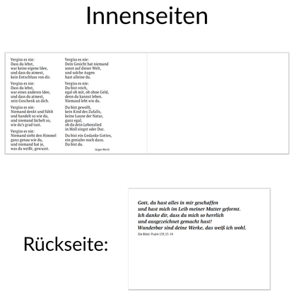 Doppelkarte - wertvoll