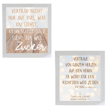 Zuckertütchen - Vertrau nicht nur auf das, was du siehst...