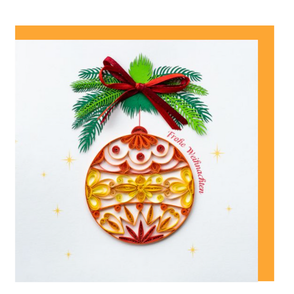 Quilling-Karte 'Weihnachtskugel'