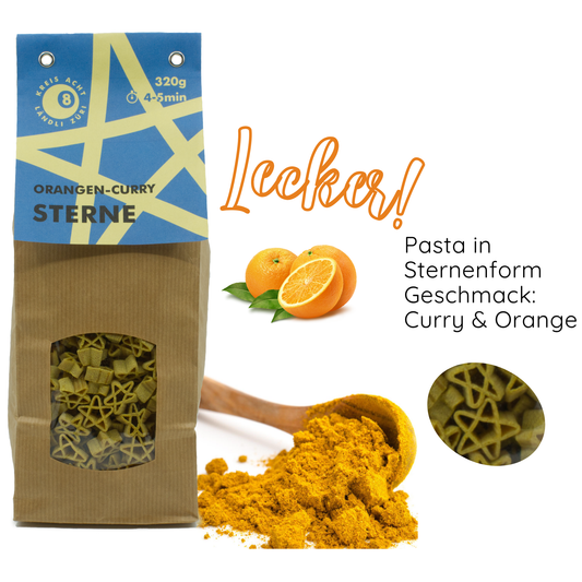 Pasta Sternen - Orangen Curry Geschmack 320g