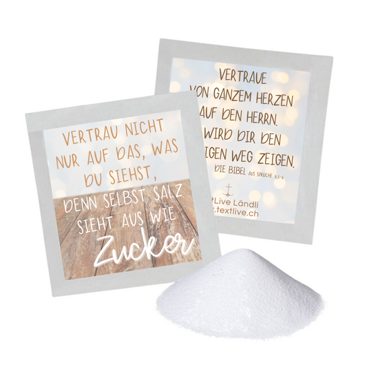 Zuckertütchen - Vertrau nicht nur auf das, was du siehst...