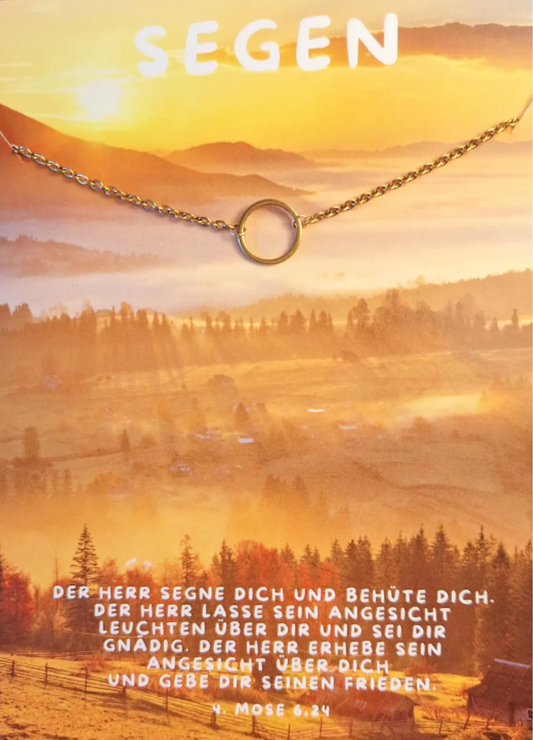 Schmuck: Halskette mit Karte - SEGEN