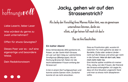 Broschüre "hoffnungsvoll" - Jacky, gehen wir auf den Strassenstrich?