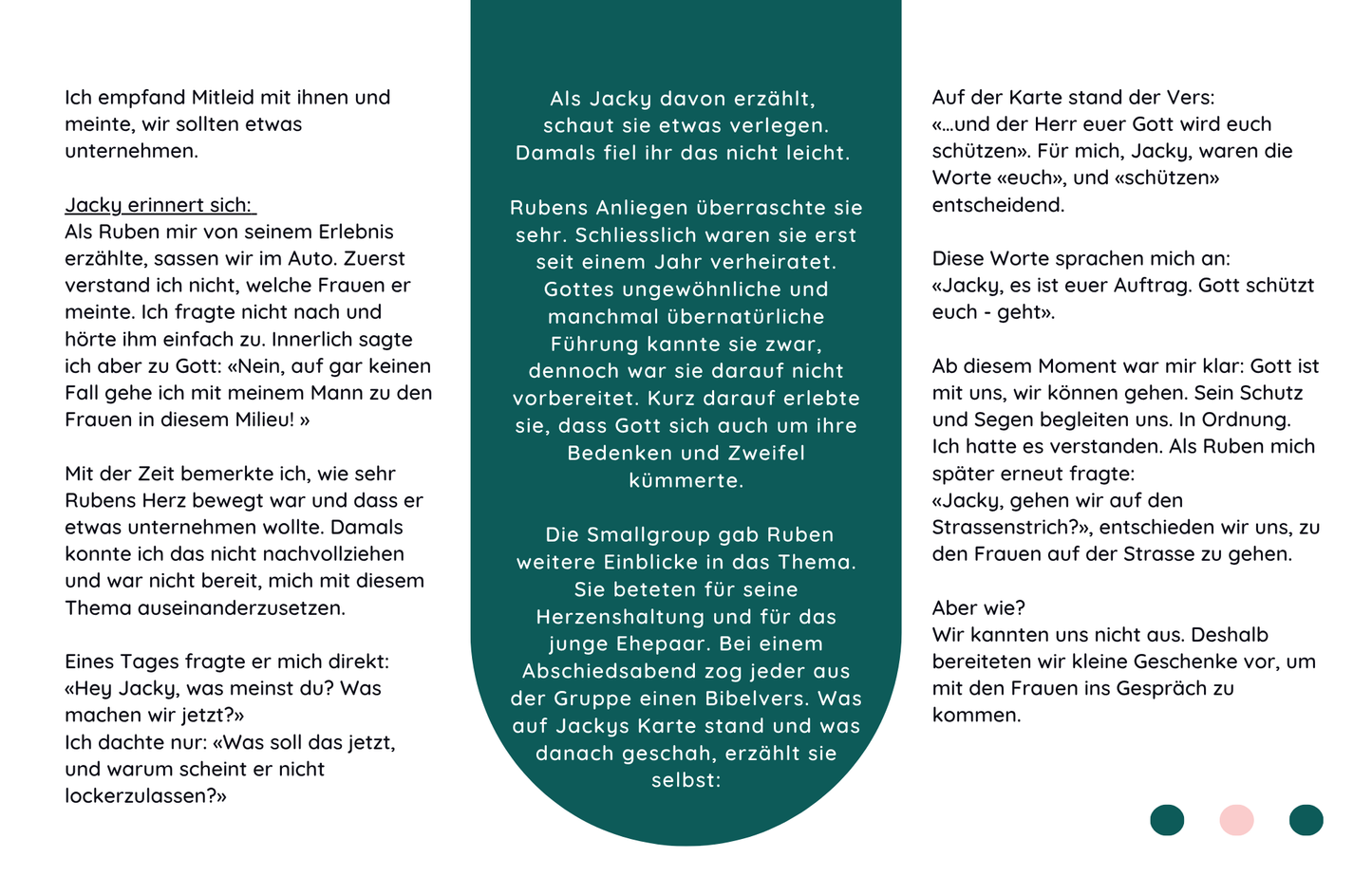 Broschüre "hoffnungsvoll" - Jacky, gehen wir auf den Strassenstrich?