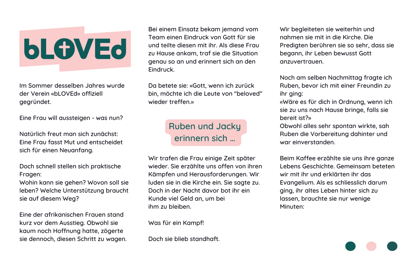 Broschüre "hoffnungsvoll" - Jacky, gehen wir auf den Strassenstrich?