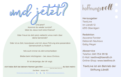 Broschüre "hoffnungsvoll" - Warum Kirche?