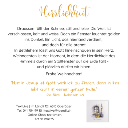 Quilling-Karte Premium Weihnachtsfenster Frohe Weihnachten