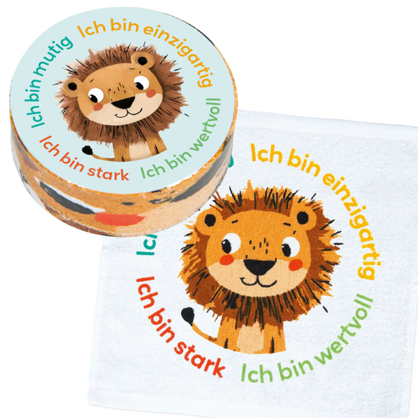 Überraschungs-Handtuch - Löwe