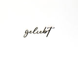 Metall-Deko "geliebt"