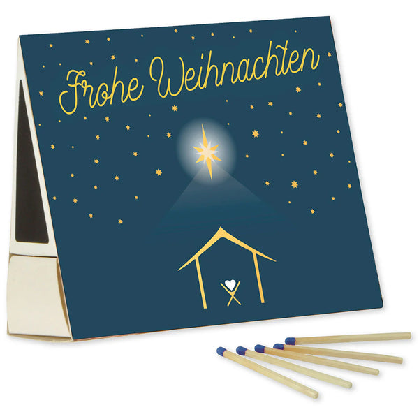 Zündholzhaus - Frohe Weihnachten