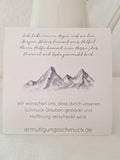 Halskette mit Karte - Berge gold