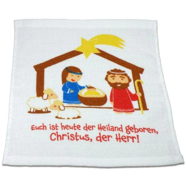 Überraschungs-Handtuch 'Euch ist heute der Heiland geboren'