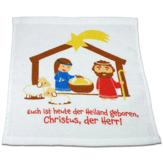 Überraschungs-Handtuch 'Euch ist heute der Heiland geboren'