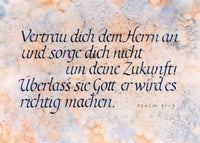 Aquarell-Postkarte Psalm 37.5 / Sr. Vreni Bodmer