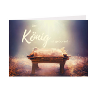 Grusskärtchen 'Der König ist geboren'
