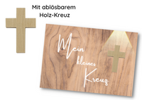 Kreativ-Kärtchen A7 - mit ablösbarem Holzkreuz