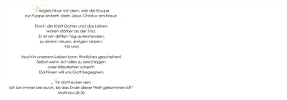 Doppelkarte A6 'Neues Leben'