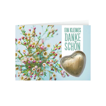 Kärtchen Schoko-Herz 'Ein kleines Dankeschön' B7