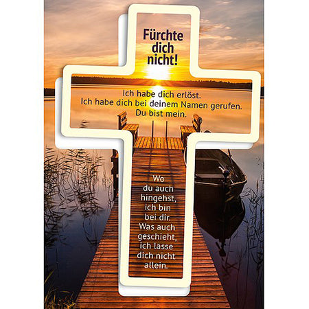 Stanzkarte Leuchtkreuz A6 - Fürchte dich nicht!