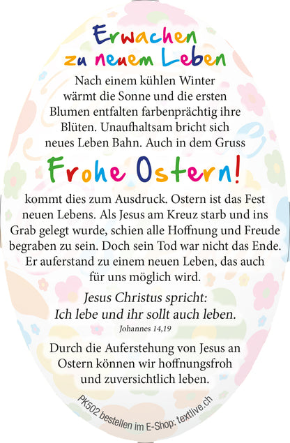 Osterei-Karte 'Frohe Ostern!'