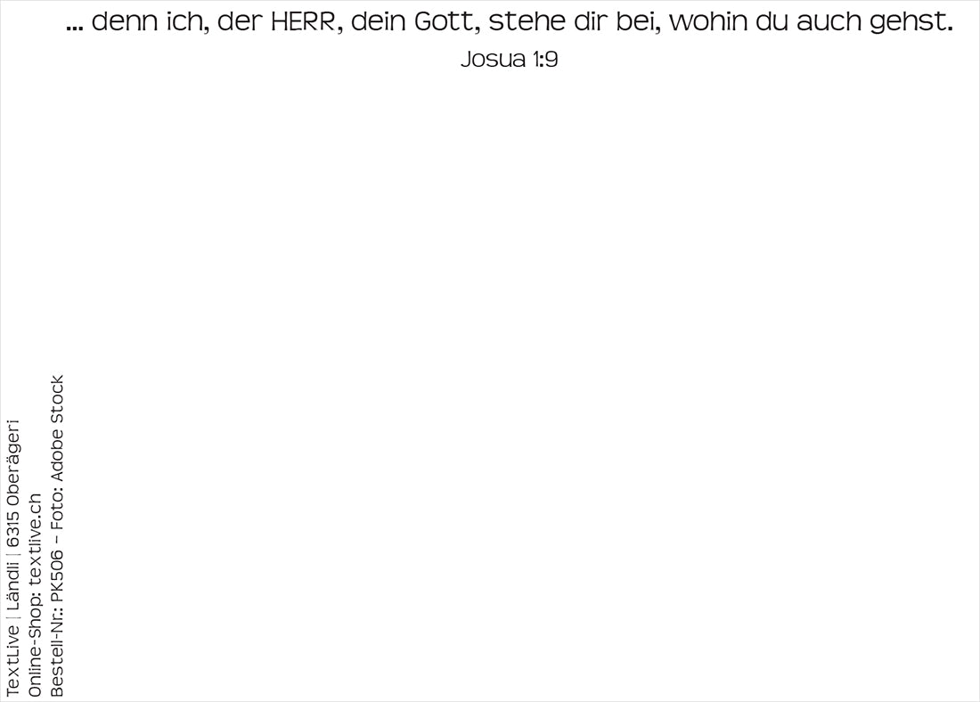 Postkarte 'Sei mutig und entschlossen'