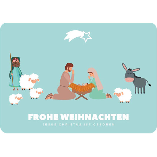 Postkarte 'Frohe Weihnachten' - mit runden Ecken