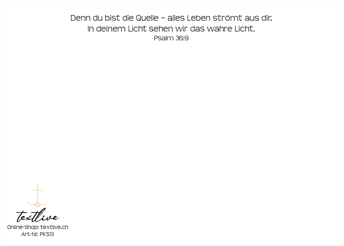 Postkarte 'Quelle'